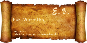 Eck Veronika névjegykártya